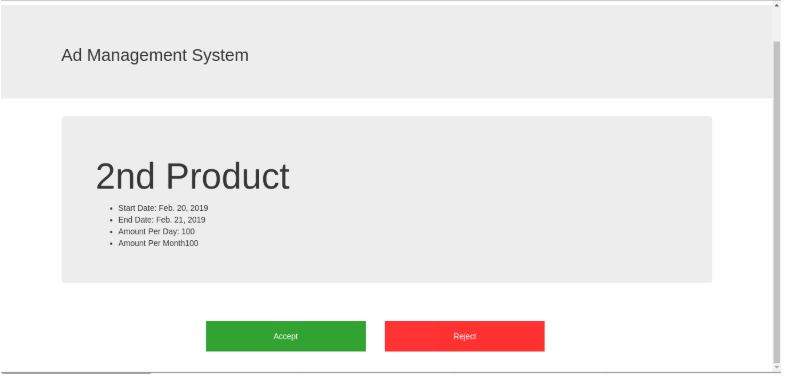 Reject and Accept page for Reviewer